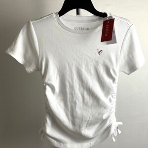 GUESS KIDS GIRL'S CASUAL WHITE T-SHIRT~SIZE 8~NEW WITH TAGS!